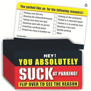 Bad Parking Cards - 50 Pcs - NWT